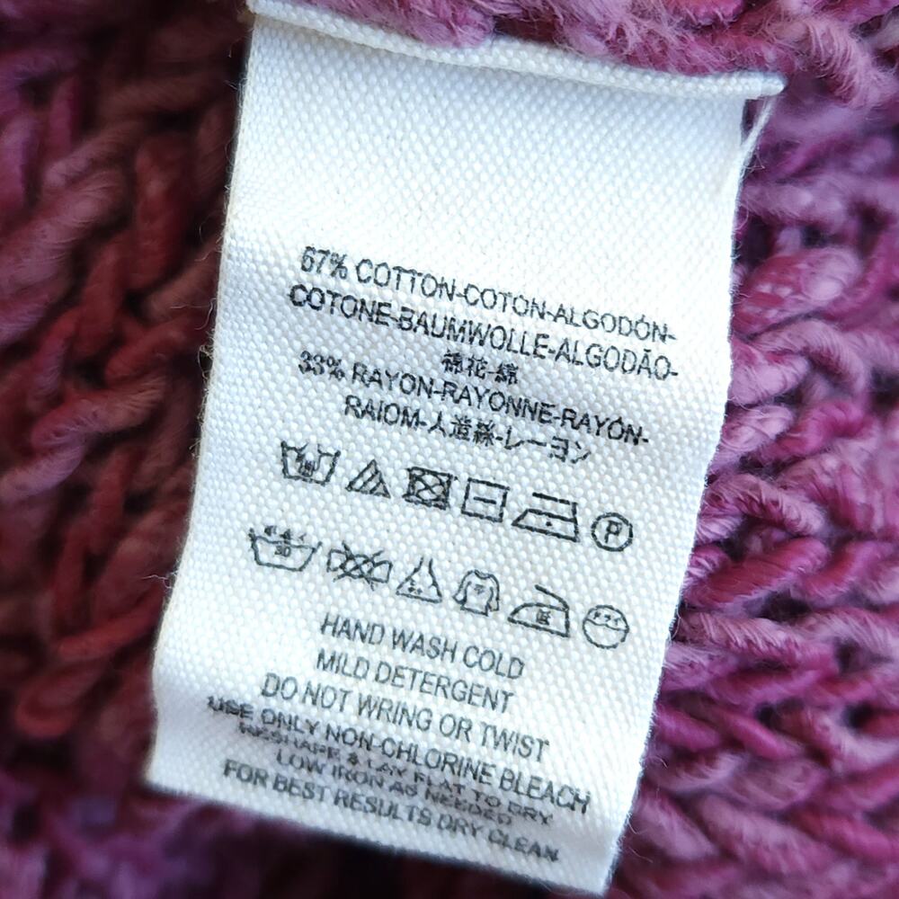 FREE PEOPLE Vertigo knit asymmetrical pullover oversized sweater purple Sz M NEW - Picture 6 of 7